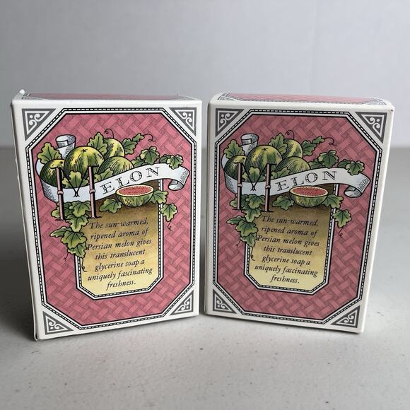 Vintage Victorias Secret Soap Melon Glycerin Bar 4.4 oz Germany HTF 1988 Lot - Picture 2 of 9